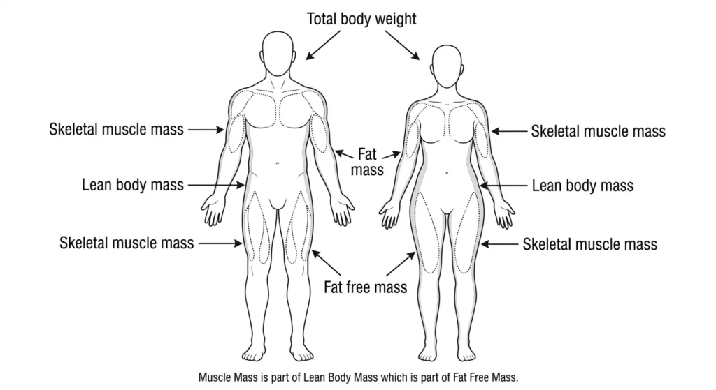 Muscle Mass, Body Composition Diagram
