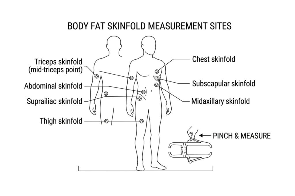 Body Fat Skinfold Measurement Sites